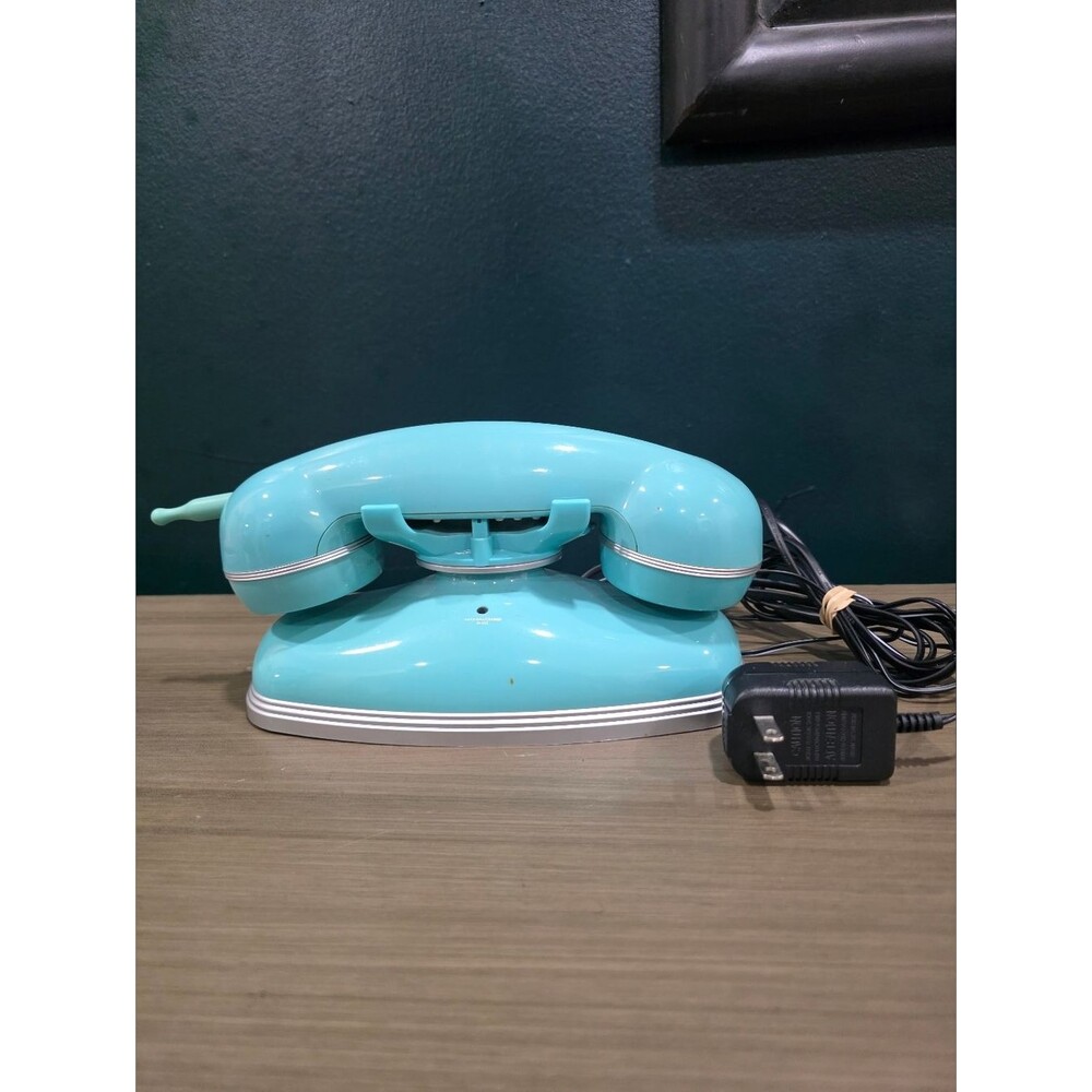 Vtg Y2K Pottery Barn Teen Grand Cordless Phone Pool Blue/Silver Retro Style